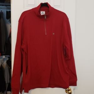 Men's Lacoste collarless quarter zip sweater